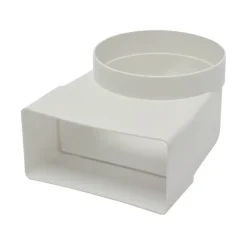 Sanivesk vlakkanaal bochtstuk 90° verticaal 110x55 mm Ø 100 mm