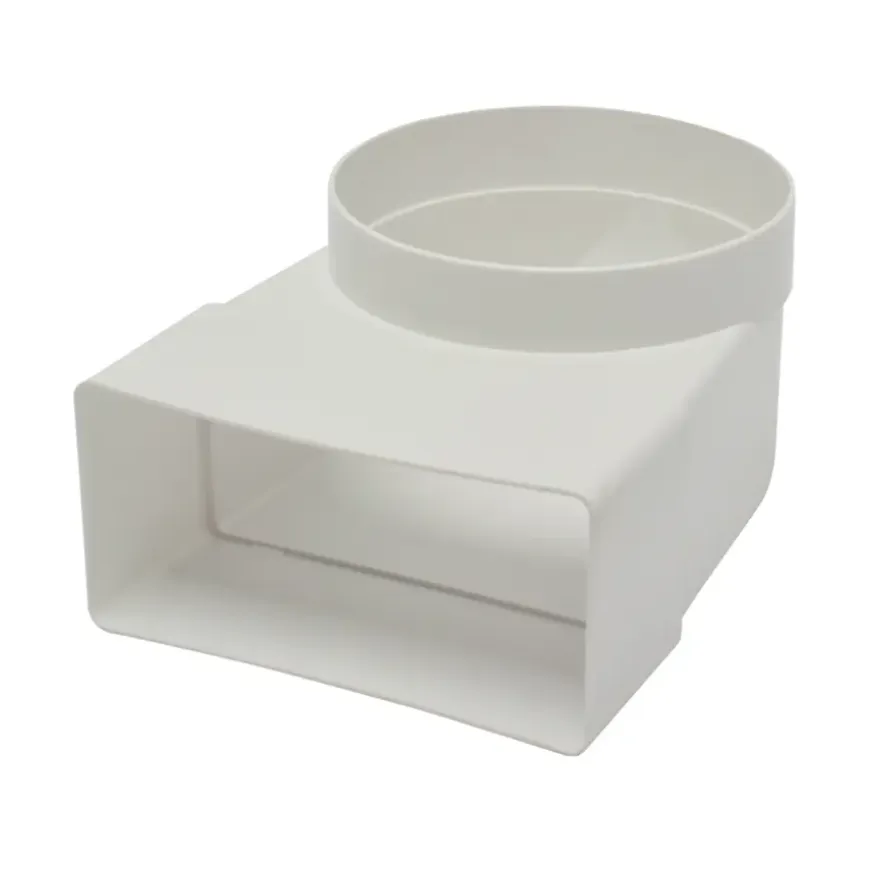 Sanivesk vlakkanaal bochtstuk 90° verticaal 110x55 mm Ø 100 mm