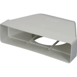 Sanivesk vlakkanaal bochtstuk 90° verticaal 220x55 mm Ø 125 mm