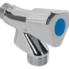 Sanitair Aansluitmateriaal > Sanivesk Wasmachinekraan + Keerklep 1/2"M Knop Chroom