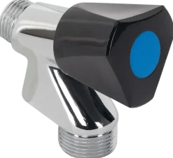 Sanitair Aansluitmateriaal > Sanivesk Wasmachinekraan 1/2"M Knop Zwart