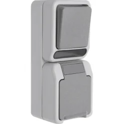 Buiten Schakelmateriaal|Opbouw Schakelmateriaal > Schneider Electric Aquastar spatwaterdicht Combinatie wissel/ 1-polig RA