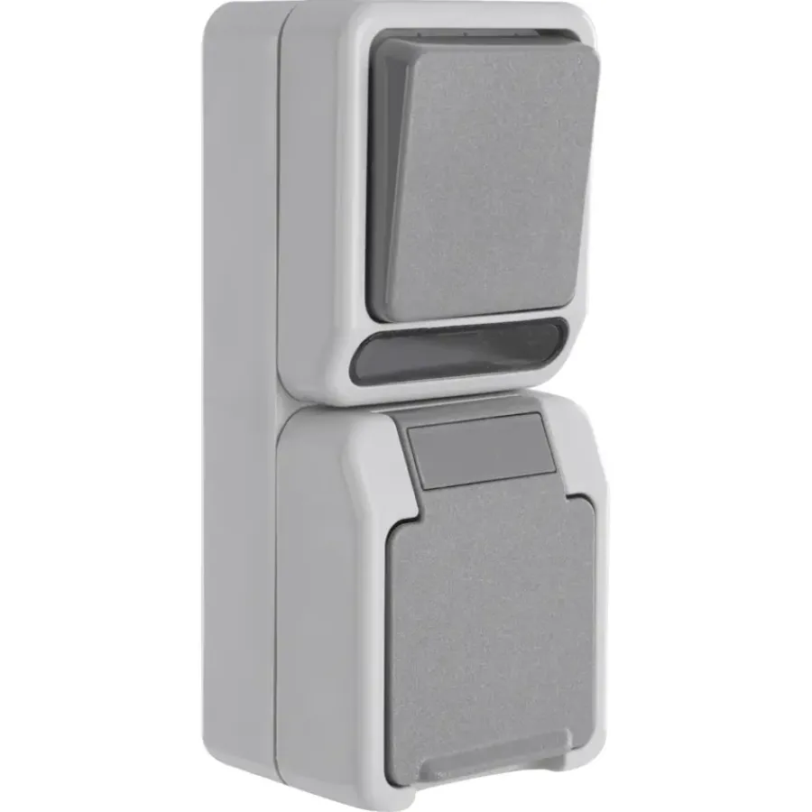 Buiten Schakelmateriaal|Opbouw Schakelmateriaal > Schneider Electric Aquastar spatwaterdicht Combinatie wissel/ 1-polig RA