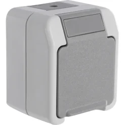 Buiten Schakelmateriaal|Opbouw Schakelmateriaal > Schneider Electric Aquastar spatwaterdicht Stopcontact Enkel RA