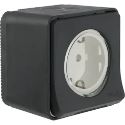 Buiten Schakelmateriaal|Opbouw Schakelmateriaal > Schneider Electric Mureva Styl wandcontactdoos 1-voudig IP55 antraciet