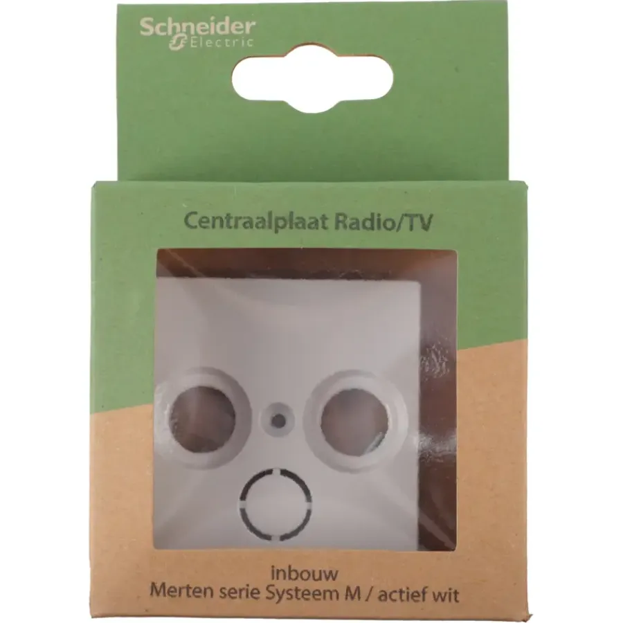 Inbouw Schakelmateriaal|Opbouw Schakelmateriaal > Schneider Electric Schneider Merten System-M Centraalplaat Radio/TV Actief Wit