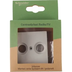 Inbouw Schakelmateriaal|Opbouw Schakelmateriaal > Schneider Electric Schneider Merten System-M Centraalplaat Radio/TV Polarwit