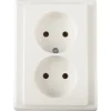 Inbouw Schakelmateriaal|Stopcontacten & Overige Contactdozen > Schneider Electric Schneider Merten System-M Dubbel Stopcontact Polarwit