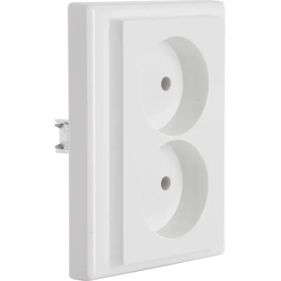 Inbouw Schakelmateriaal|Stopcontacten & Overige Contactdozen > Schneider Electric Schneider Merten System-M Dubbel Stopcontact Polarwit