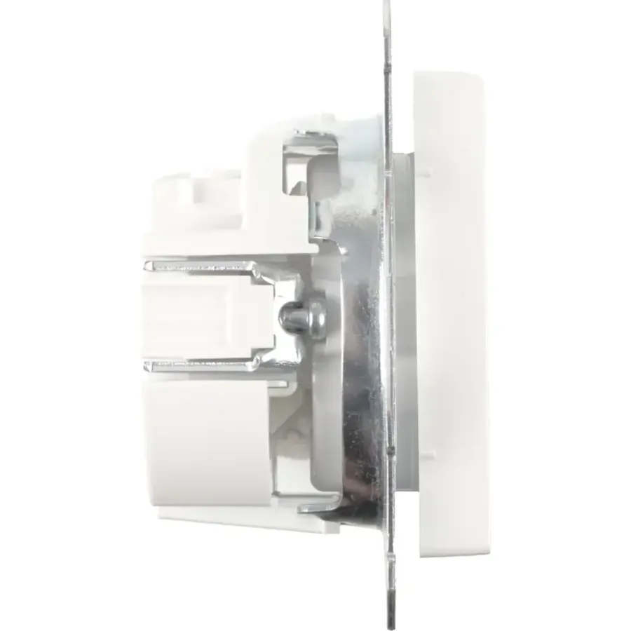 Inbouw Schakelmateriaal|Stopcontacten & Overige Contactdozen > Schneider Electric Schneider Merten System-M Enkel Geaard Stopcontact Actief Wit