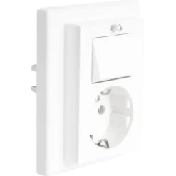 Inbouw Schakelmateriaal|Stopcontacten & Overige Contactdozen > Schneider Electric Schneider Merten System-M Geaard Stopcontact met Wisselschakelaar Polarwit
