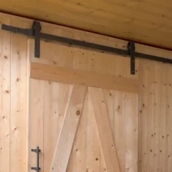 Scharnieren|Schuifdeurbeslag > STARX Schuifdeursysteem industrieel mat zwart complete set met hangrollen