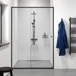 Schuifdeur voor nis Contour Zwart 120x200cm