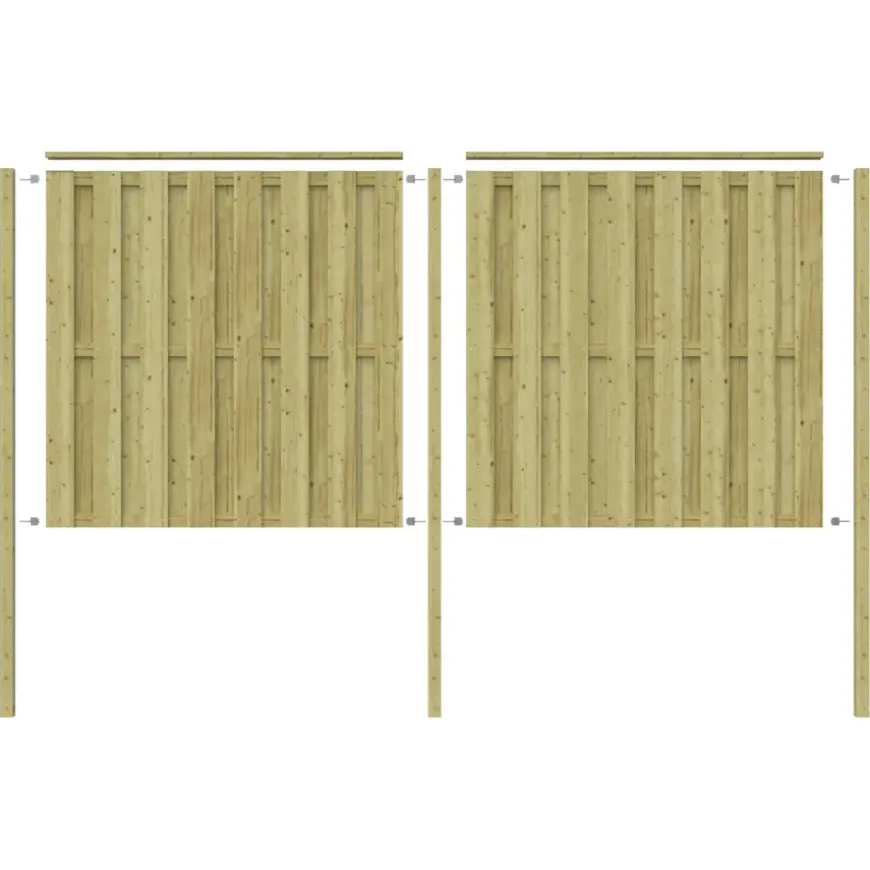 Schutting startpakket Royal grenen hout 3,8 m lang
