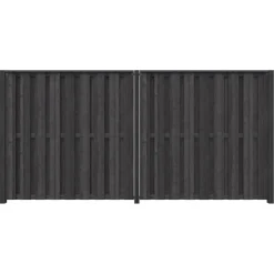 Schutting startpakket Royal grenen hout antraciet 3,8 m lang