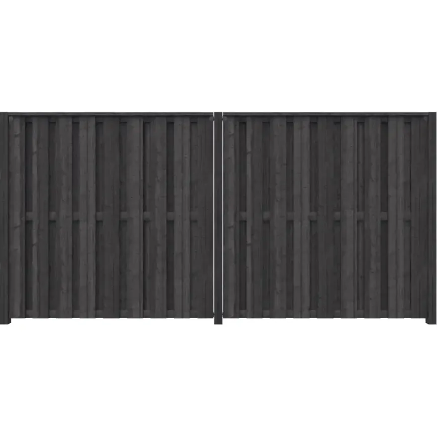 Schutting startpakket Royal grenen hout antraciet 3,8 m lang