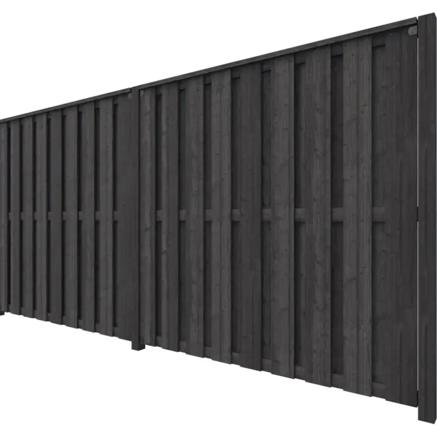 Schutting startpakket Royal grenen hout antraciet 3,8 m lang