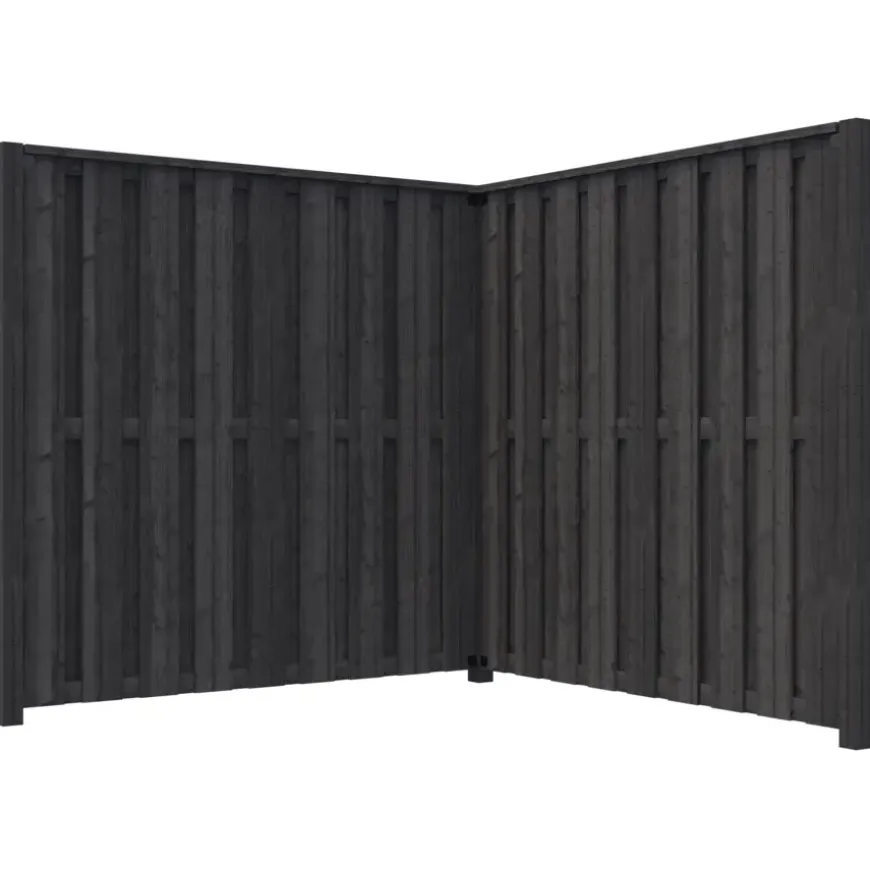 Schutting startpakket Royal grenen hout antraciet 3,8 m lang