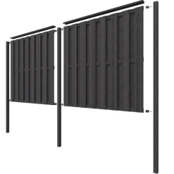 Schutting startpakket Royal grenen hout antraciet 3,8 m lang