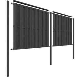 Schutting startpakket Royal grenen hout antraciet 3,8 m lang
