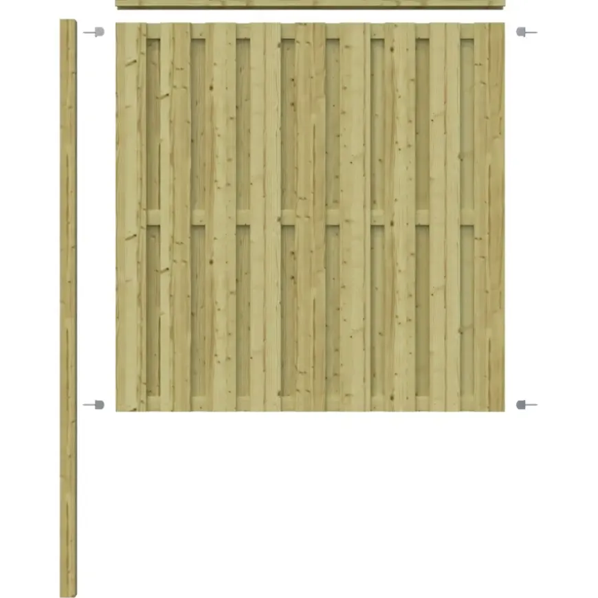 Schutting volgpakket Royal grenen hout 1,9 m lang