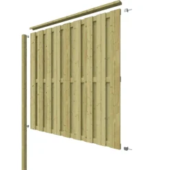 Schutting volgpakket Royal grenen hout 1,9 m lang