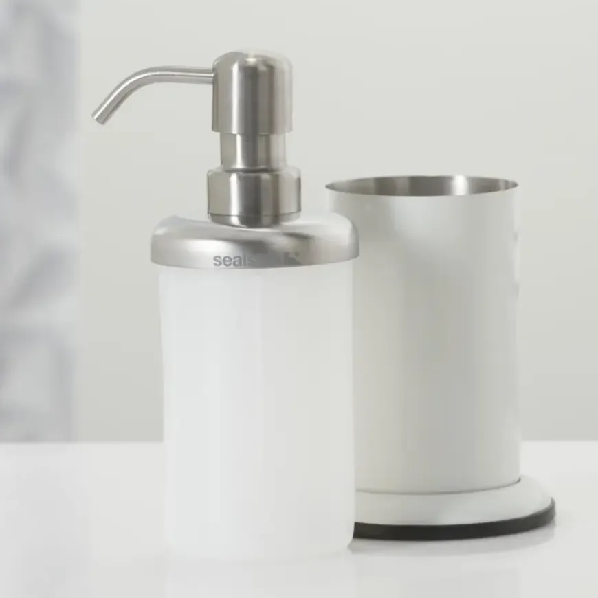 Sealskin Acero zeepdispenser inox wit