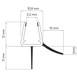 Overige Vulmiddelen > Sealskin afdichtprofiel universeel transparant 6/8 mm 100 cm