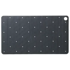 Sealskin antislip badmat Ribb 40x70 cm antraciet (inclusief zwarte haak)