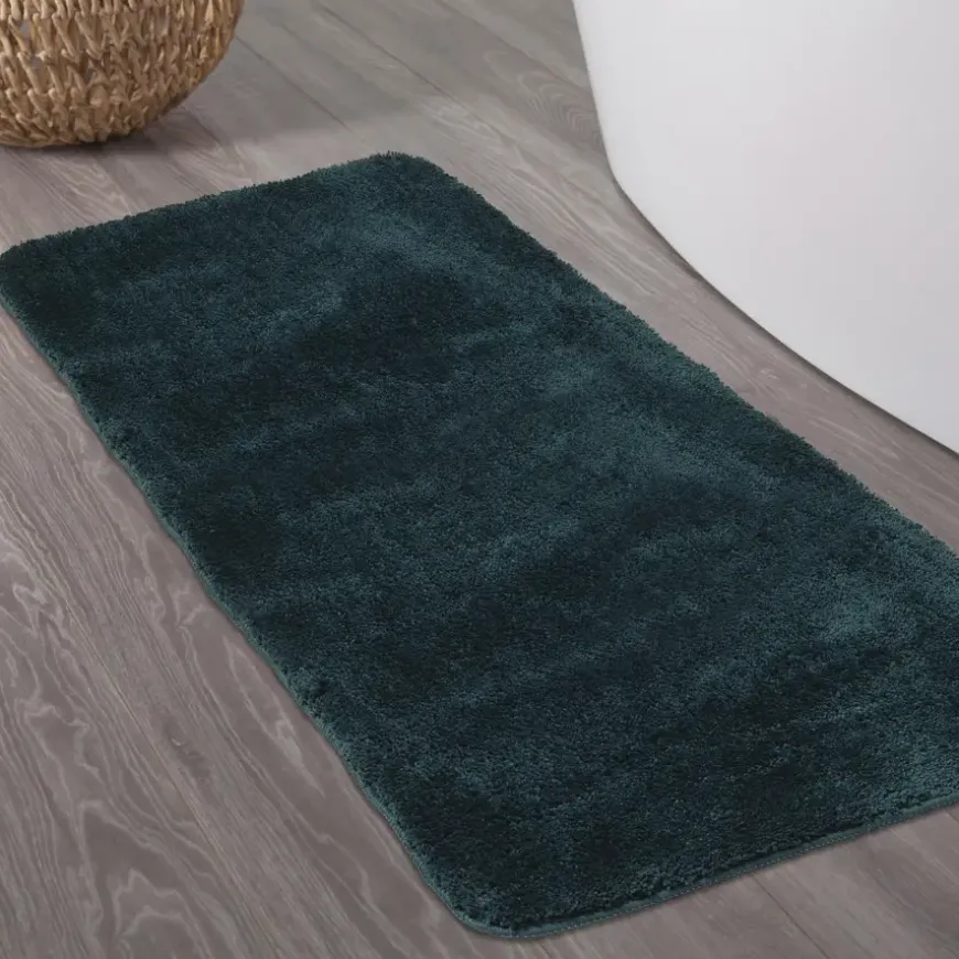 Sealskin badmat angora 70x140cm donkergroen
