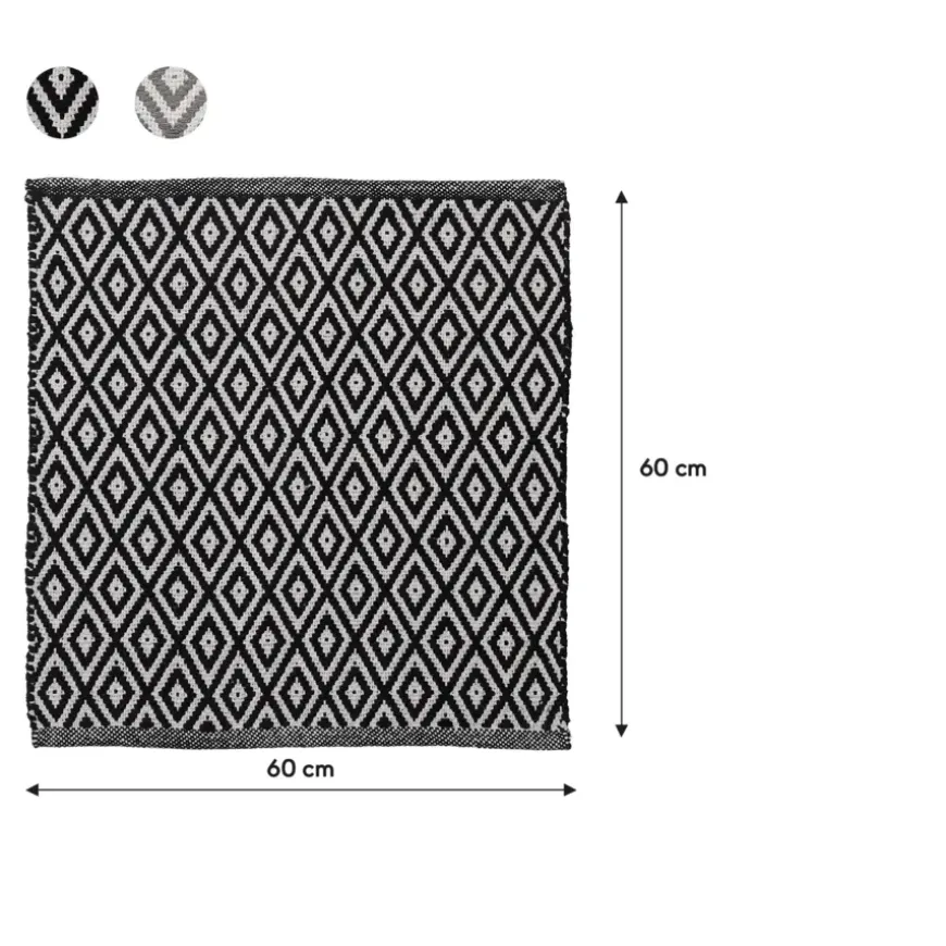 Sealskin badmat trellis 60x60cm zwart