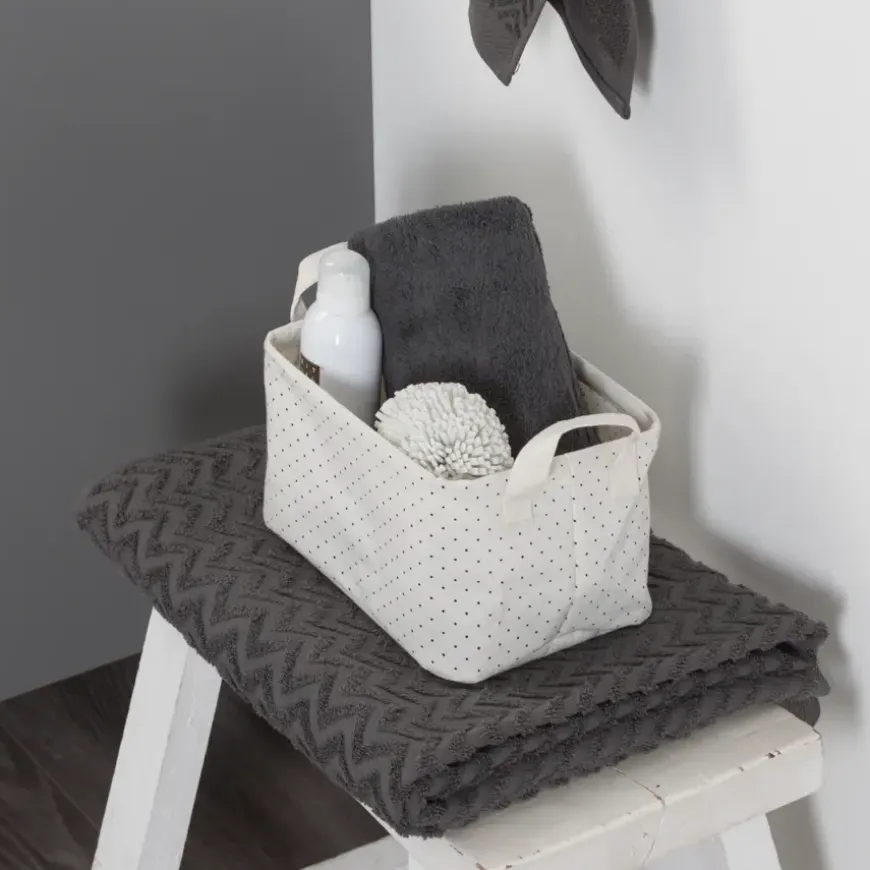 Sealskin Dots mandje ecru textiel