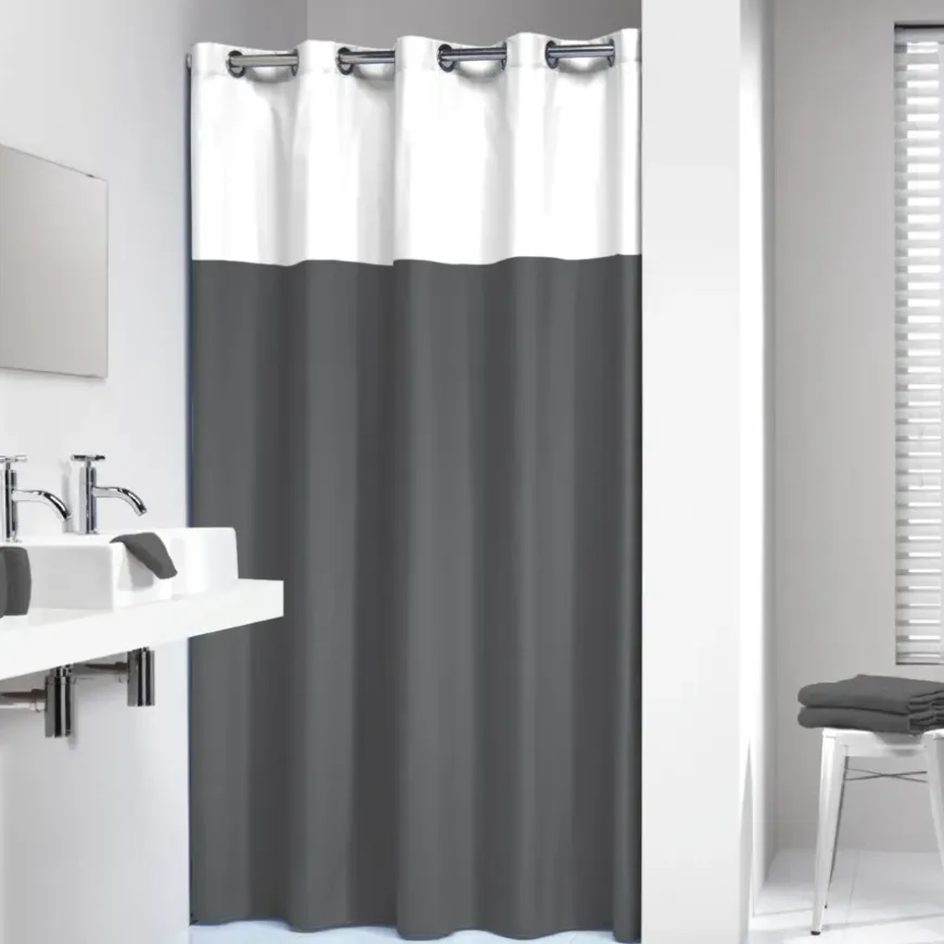 Sealskin Double douchegordijn grijs 180 x 200 cm