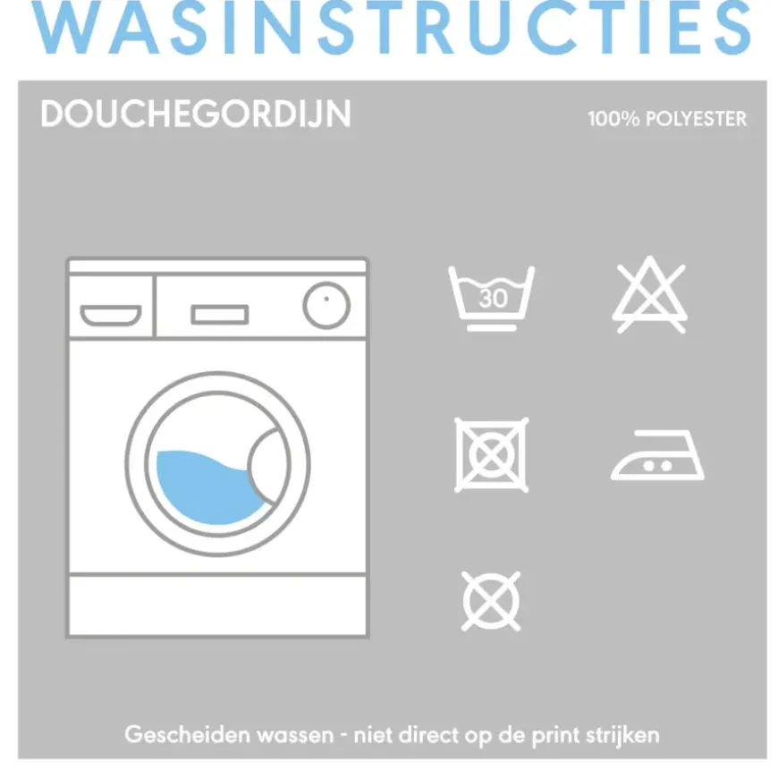 Sealskin douchegordijn blend 180x200cm groen /wit