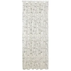Sealskin douchegordijn mind 180x200cm zwart/wit