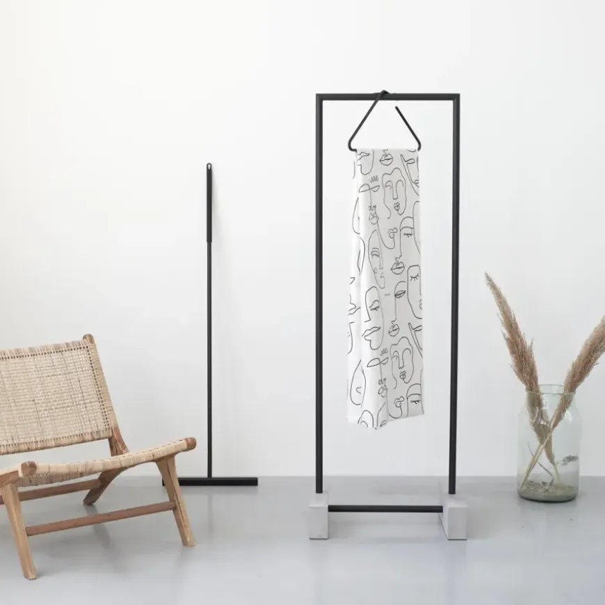 Sealskin douchegordijn mind 180x200cm zwart/wit