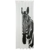 Sealskin douchegordijn zebra 180x200cm zwart/wit
