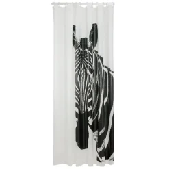 Sealskin douchegordijn zebra 180x200cm zwart/wit