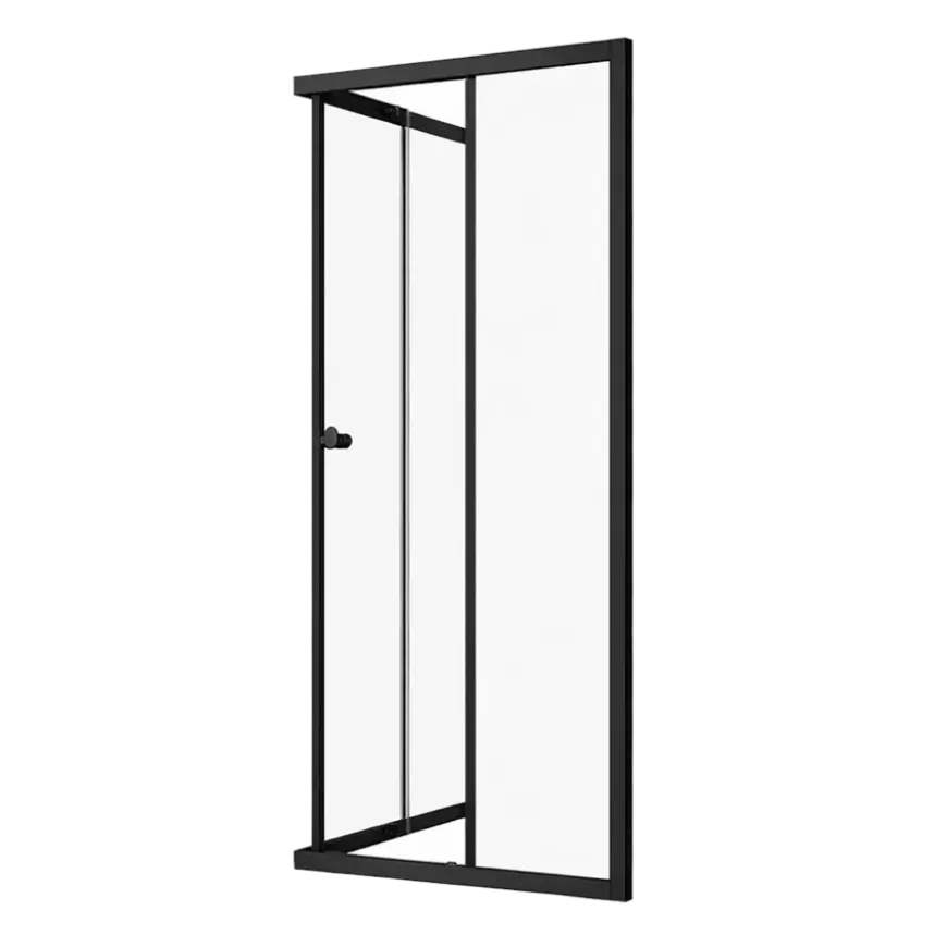 Sealskin hoekinstap deur voor douchecabine vierdelig Hooked mat zwart 90 x 90 x 200 cm