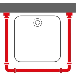 Sealskin Seallux douchegordijnstang mat aluminium 90x90x90 cm Ø28mm