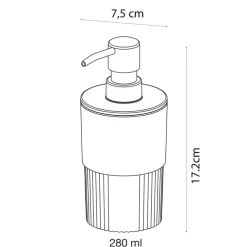 Sealskin Zeepdispenser Brave zwart 280 ml vrijstaand