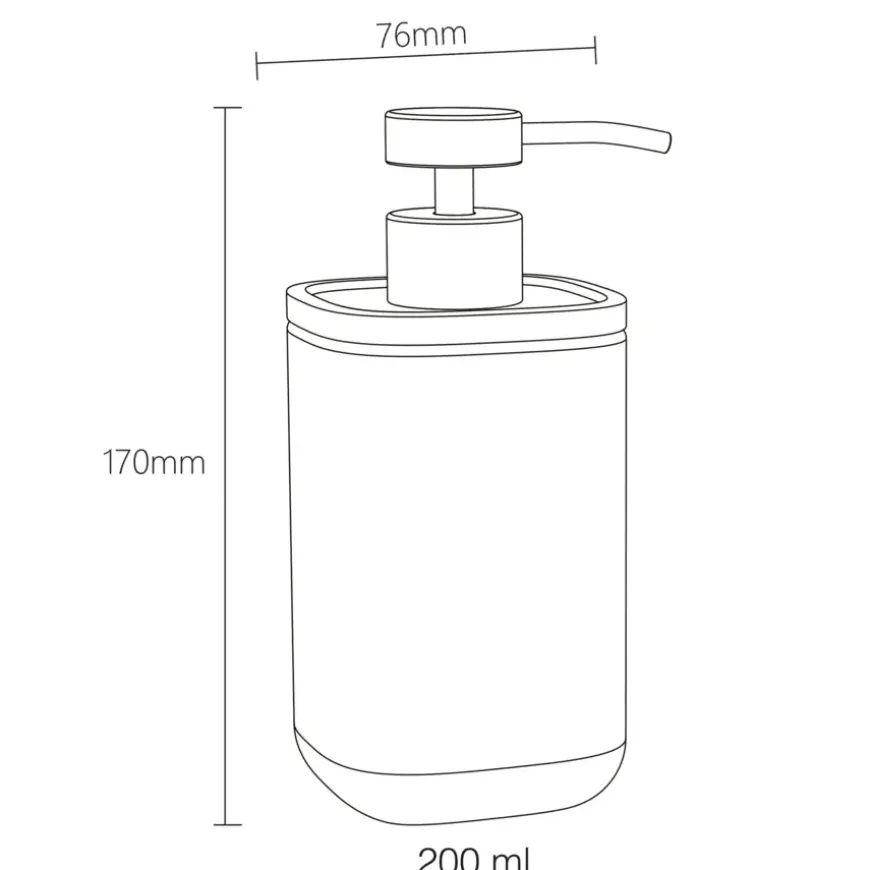 Sealskin Zeepdispenser Mind zwart 200 ml vrijstaand