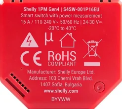 Meetapparatuur > SHELLY 1PM Gen4 slimme schakelaar & energiemeter WiFi