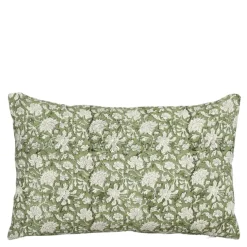 Sierkussen bloemen groen - l55xb35xh10cm