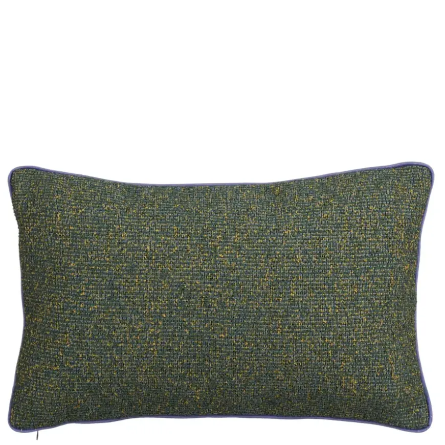 Sierkussen bouclé blauw - l45xb45xh10cm