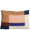Sierkussen donker bruin patchwork - l55xb35xh10cm