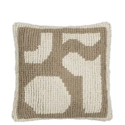 Sierkussen graphic beige - l45xb45xh10cm