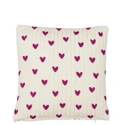 Sierkussen hart fuchsia - l45xb45xh10cm