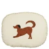 Sierkussen ovaal hond donker bruin - l45xb35xh10cm
