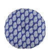 Sierkussen rond ruit blauw - h10xd45cm